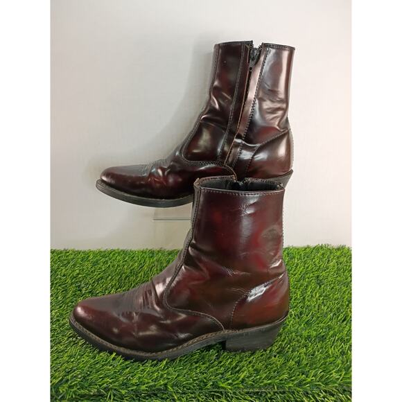 Laredo Men 9EW Burnt Apple Leather Side Zip Traditional Boots main image 12